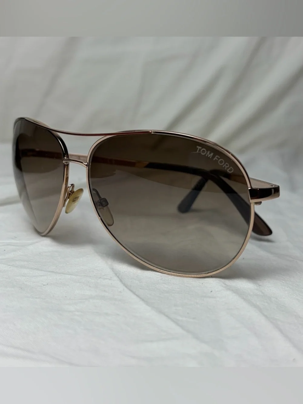 Tom Ford Charles TF35 772 Rose Gold Aviator Brown Gradient Italy